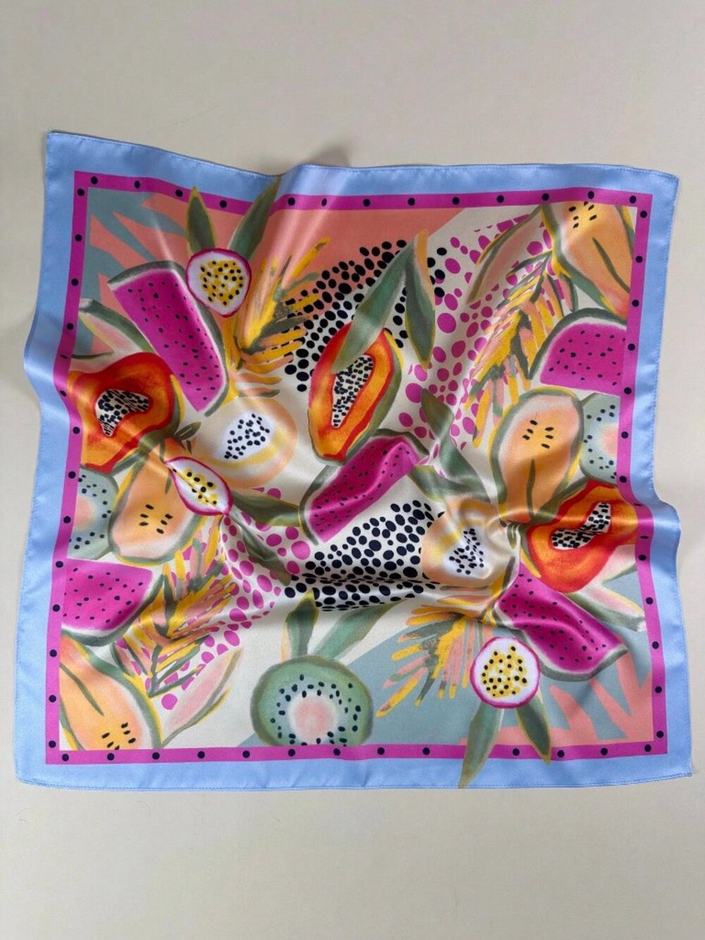 Tropical Fruit Square Scarf